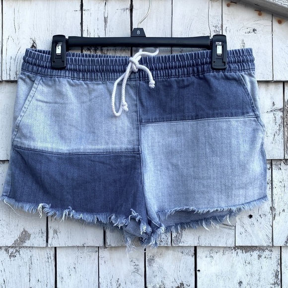 Aerie Denim Cutoff Patchwork Shorts - Picture 2 of 5
